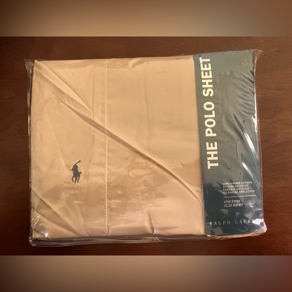 Ralph Lauren The Polo Sheet 100% Supima cotton twin size in sand